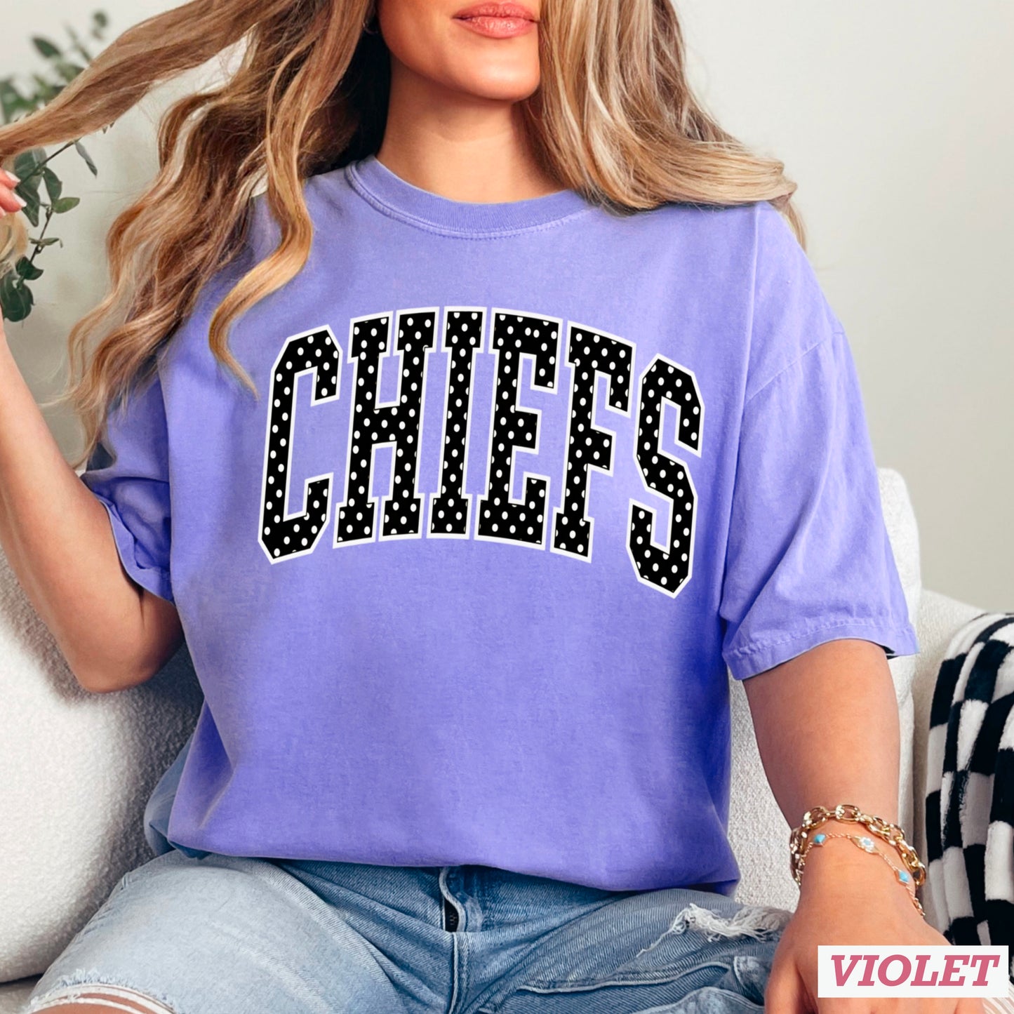 Chiefs Comfort Color Graphic Tee