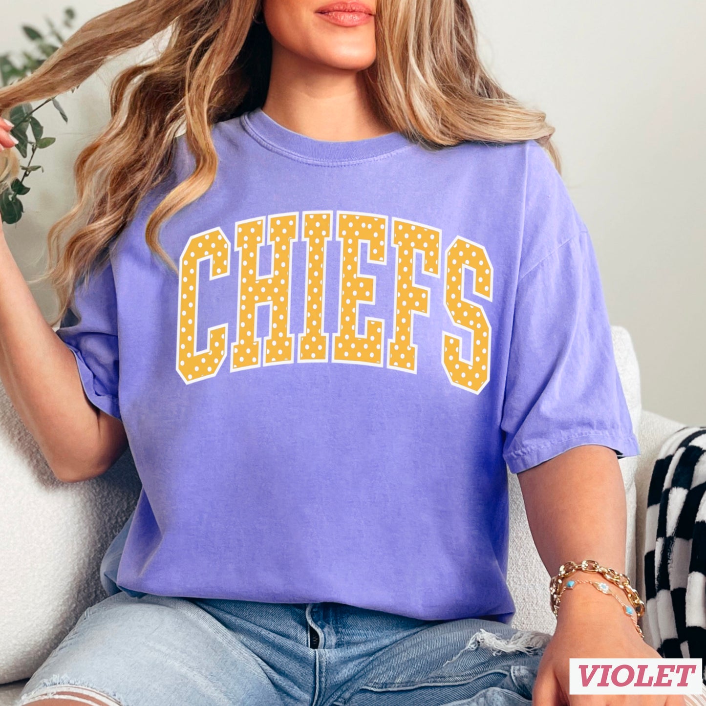 Chiefs Comfort Color Graphic Tee