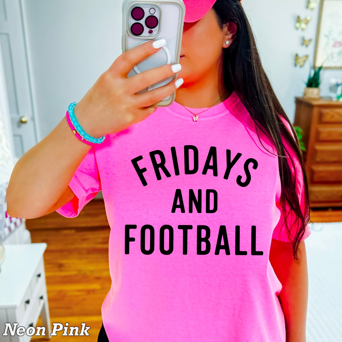 Fridays And Football Comfort Color Graphic Tee