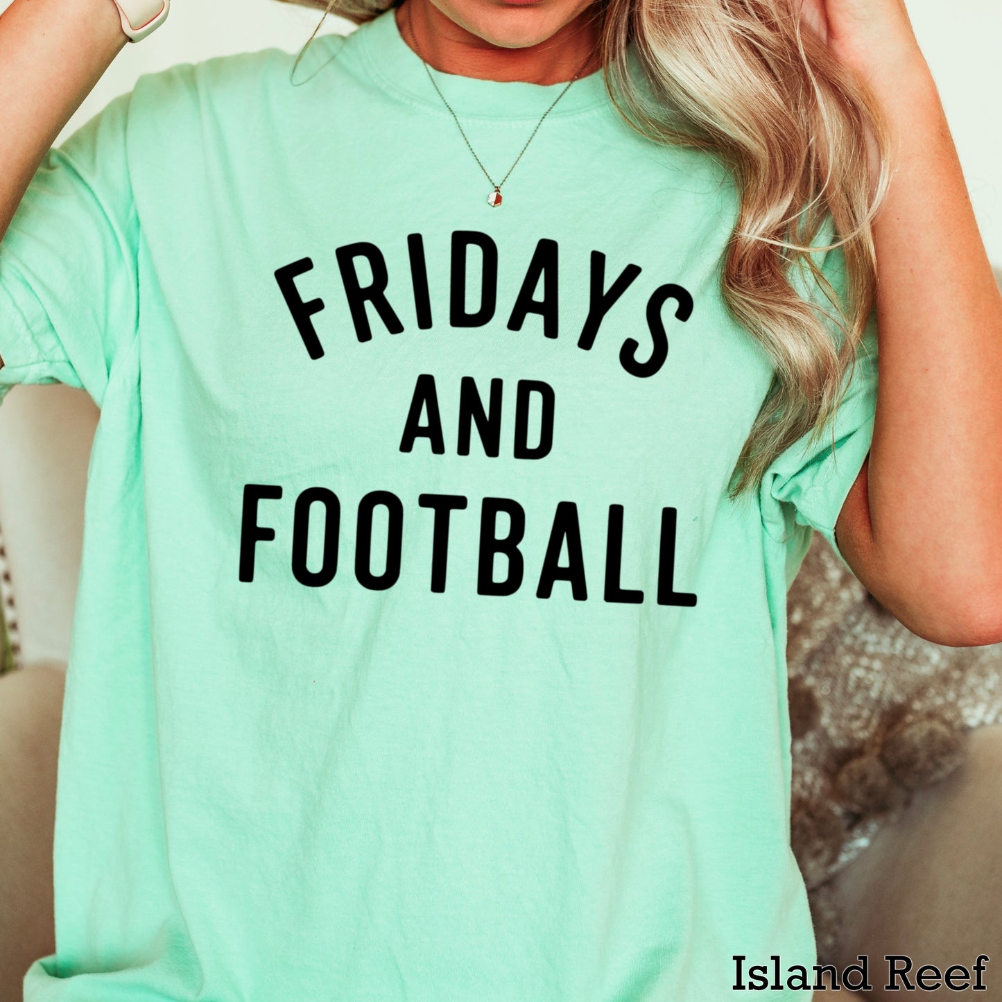 Fridays And Football Comfort Color Graphic Tee