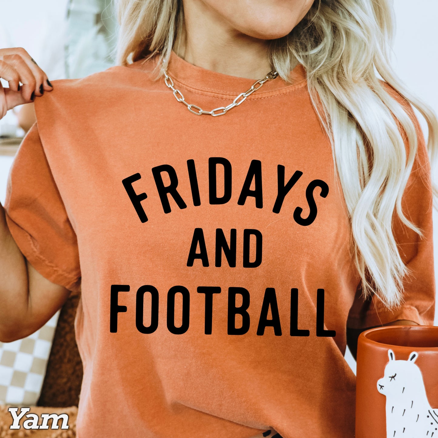 Fridays And Football Comfort Color Graphic Tee