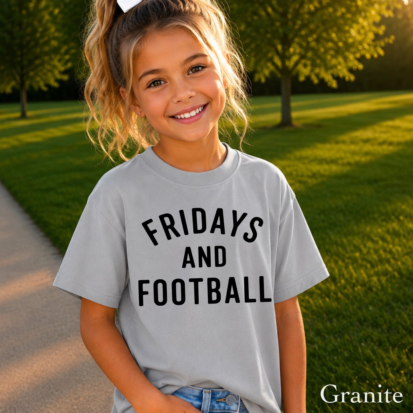 Fridays And Football Youth Comfort Color T-Shirt