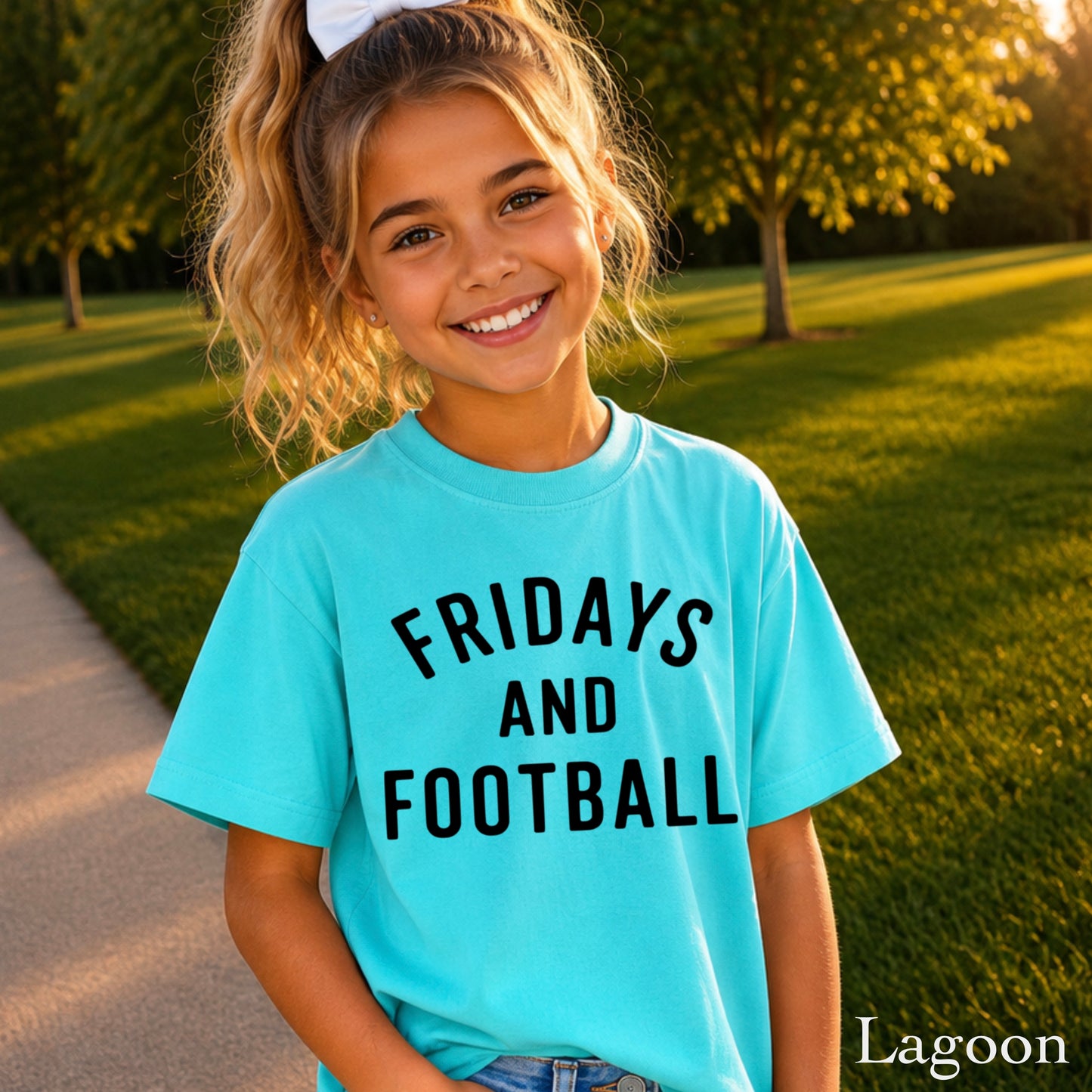 Fridays And Football Youth Comfort Color T-Shirt