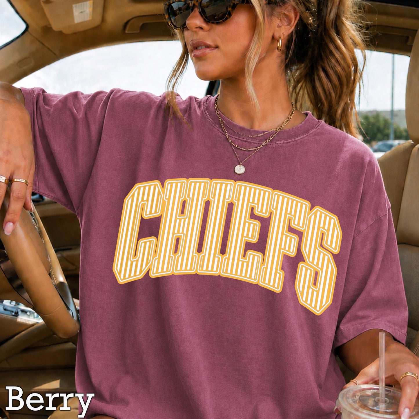 Chiefs Comfort Color Graphic Tee