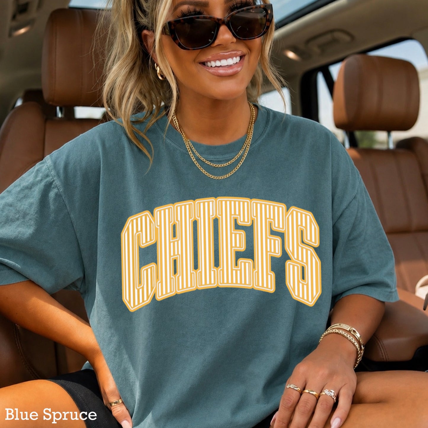 Chiefs Comfort Color Graphic Tee