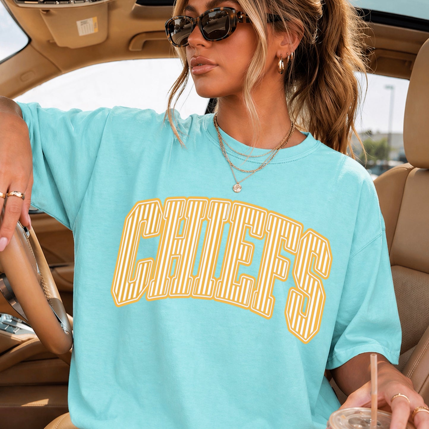 Chiefs Comfort Color Graphic Tee