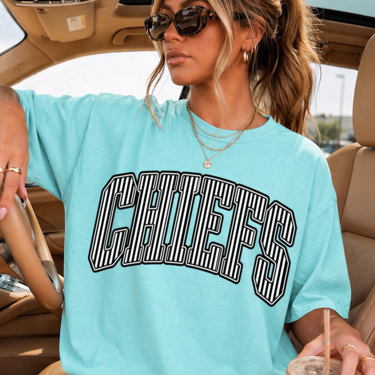 Chiefs Comfort Color Graphic Tee