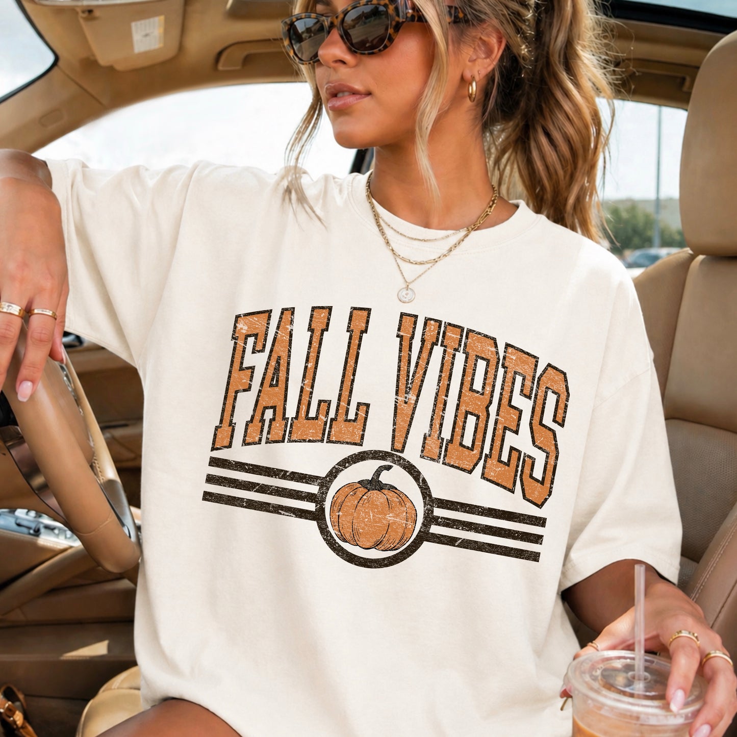 Fall Vibes Comfort Color Graphic Tee
