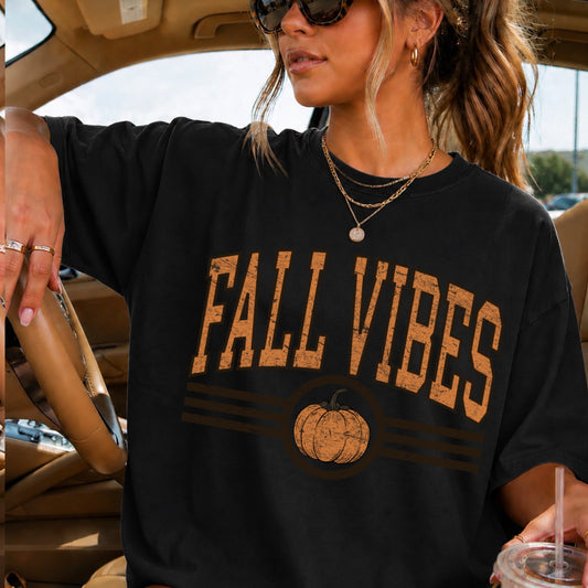 Fall Vibes Comfort Color Graphic Tee