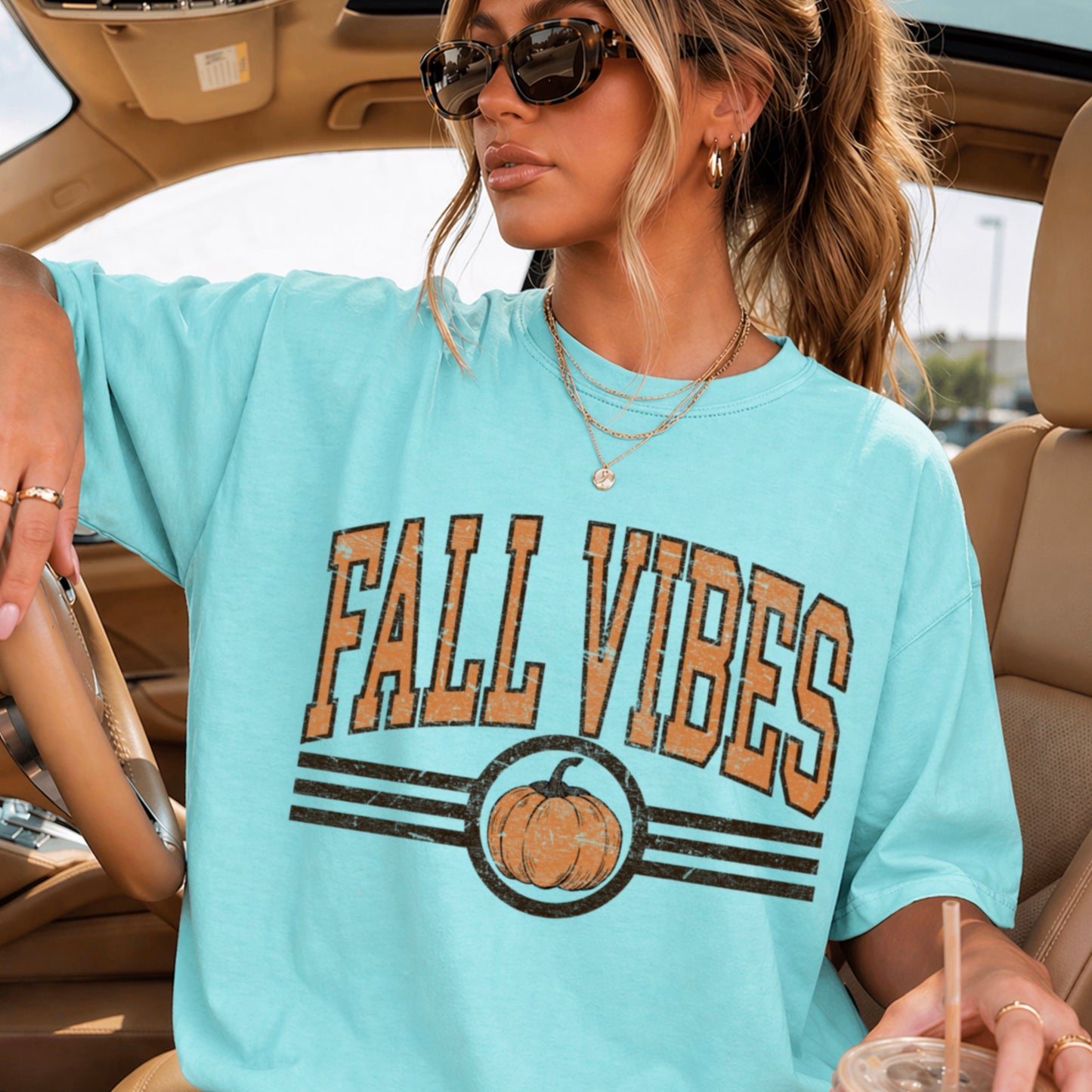 Fall Vibes Comfort Color Graphic Tee