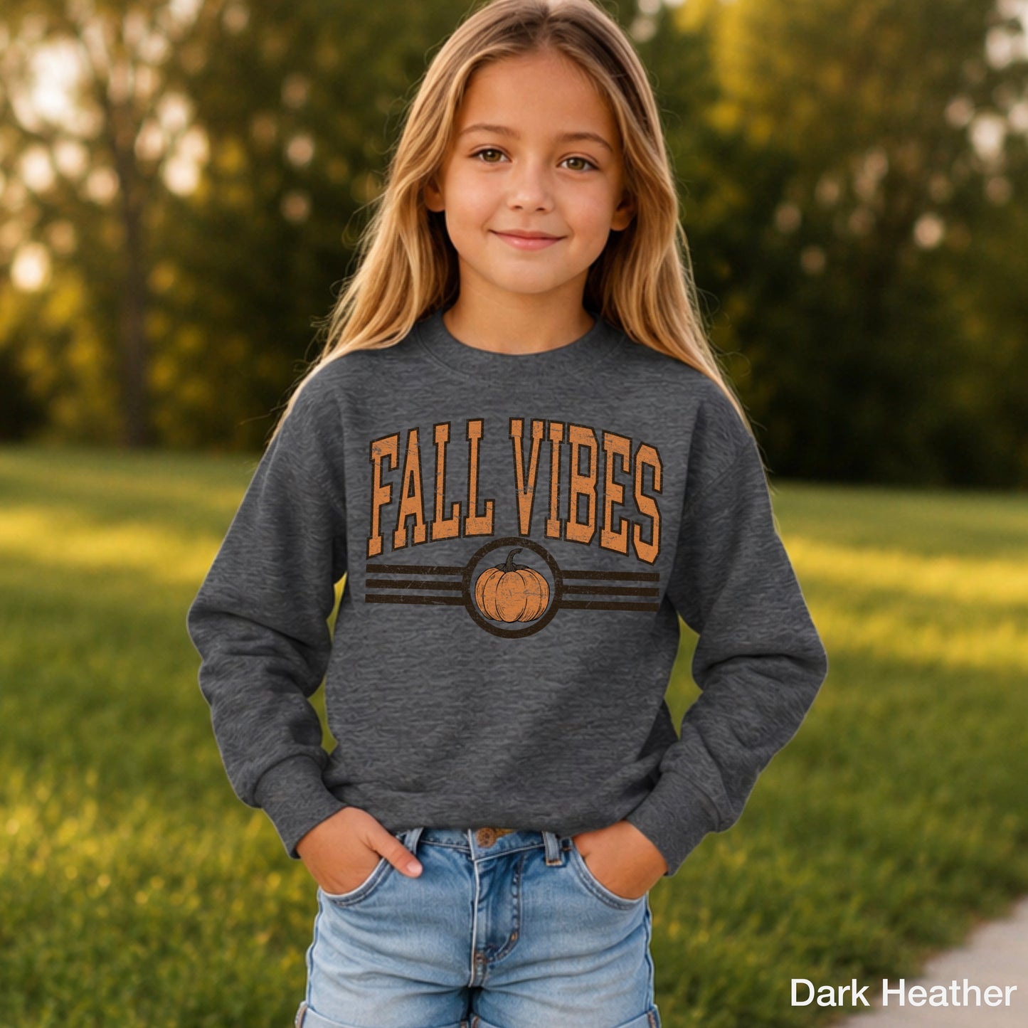 Fall Vibes Youth Crewneck Sweatshirt