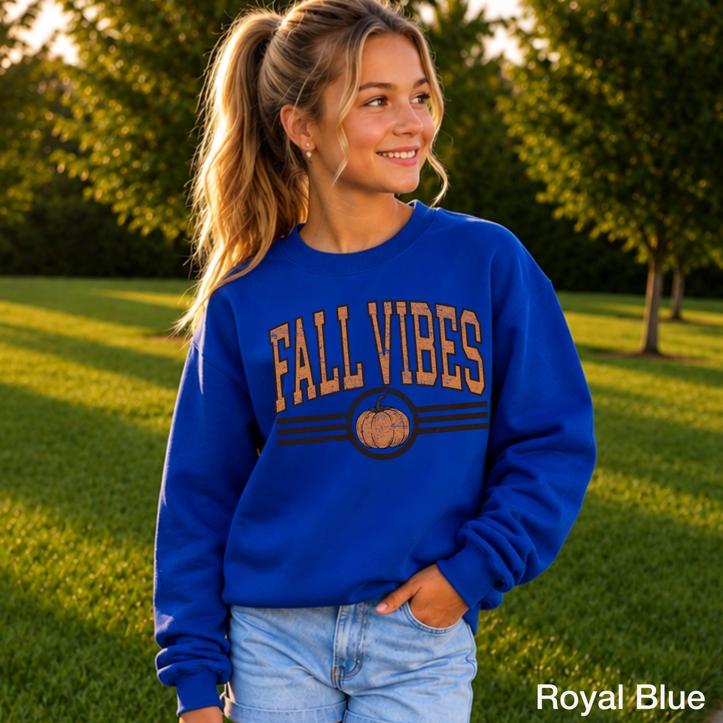 Fall Vibes Youth Crewneck Sweatshirt