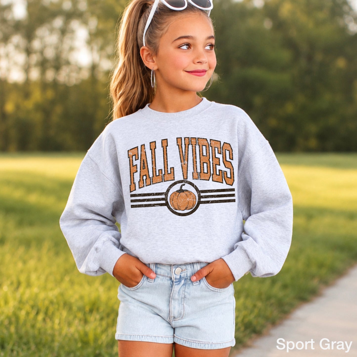 Fall Vibes Youth Crewneck Sweatshirt