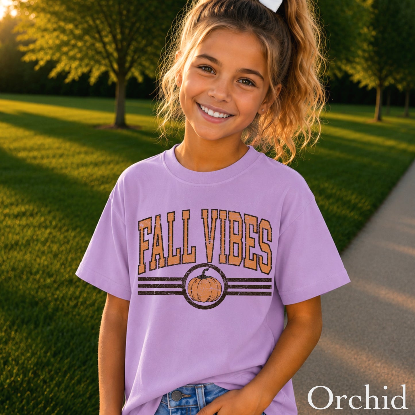 Fall Vibes Youth Comfort Color T-Shirt