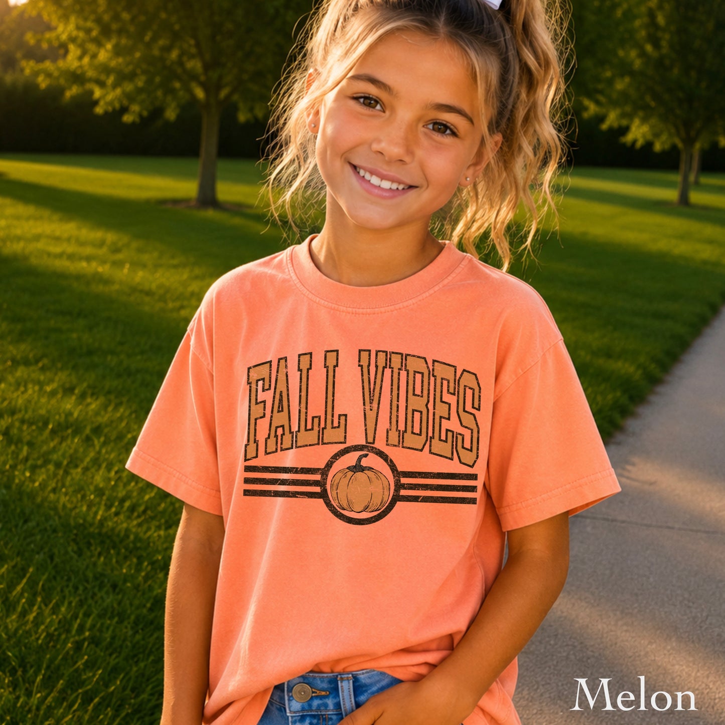 Fall Vibes Youth Comfort Color T-Shirt