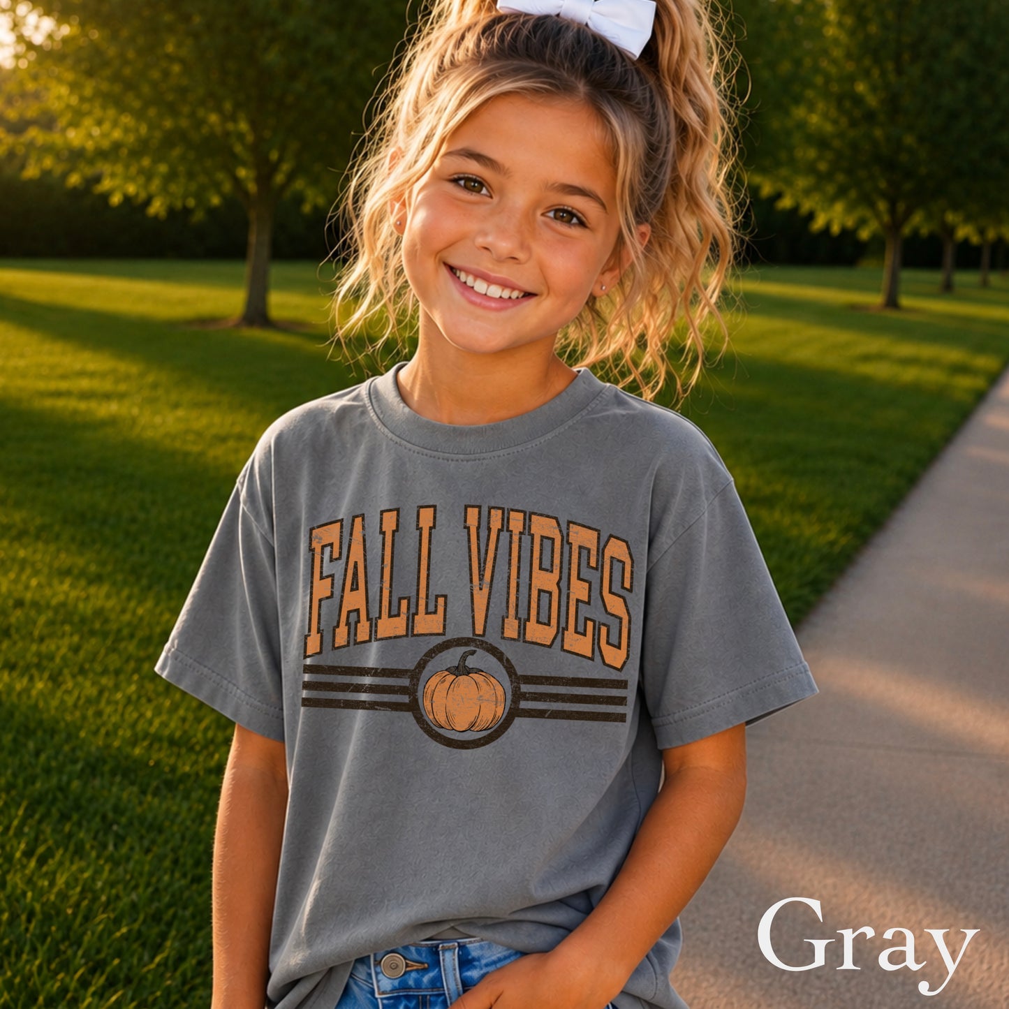 Fall Vibes Youth Comfort Color T-Shirt