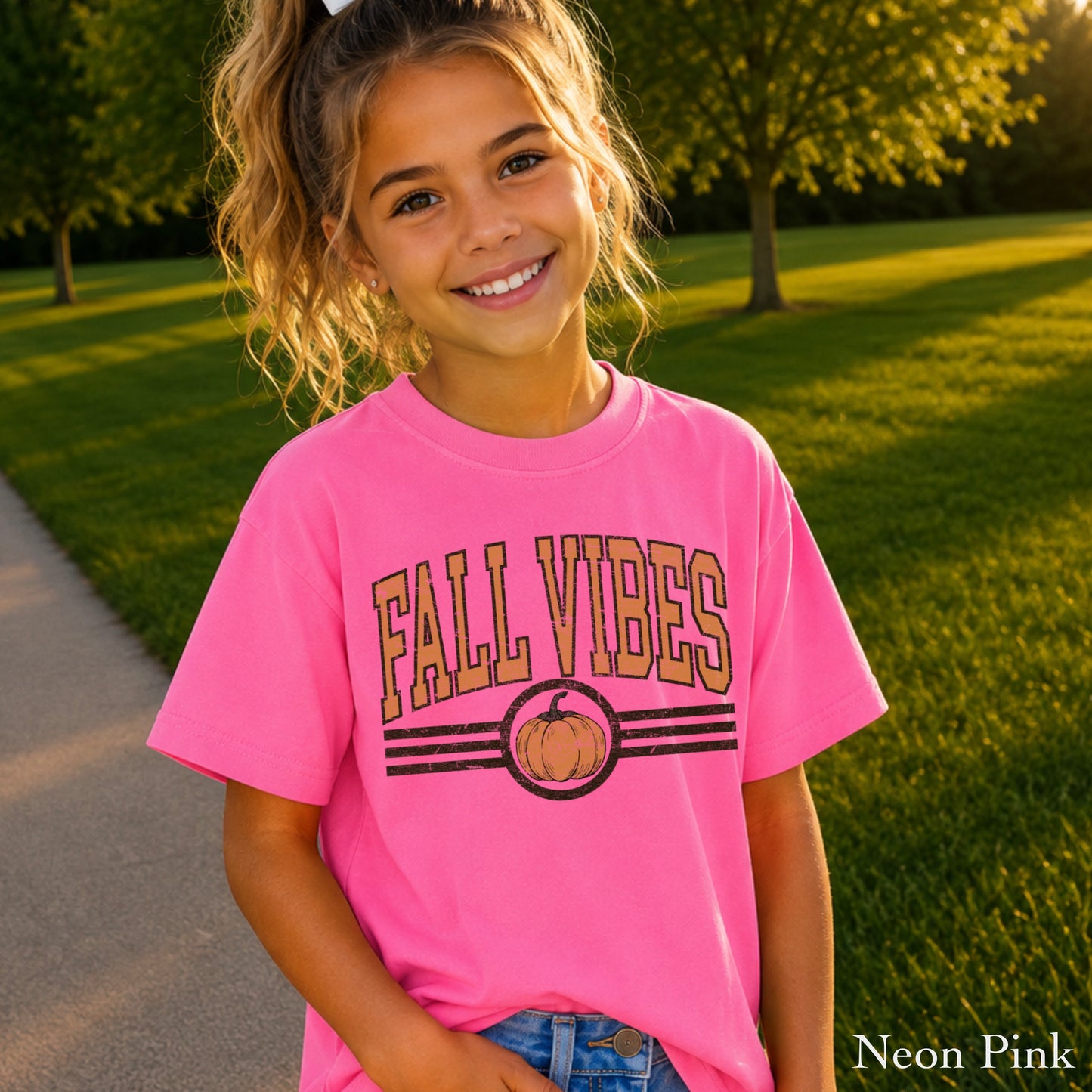 Fall Vibes Youth Comfort Color T-Shirt