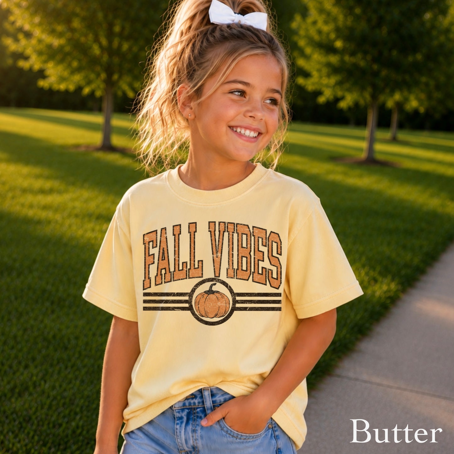Fall Vibes Youth Comfort Color T-Shirt