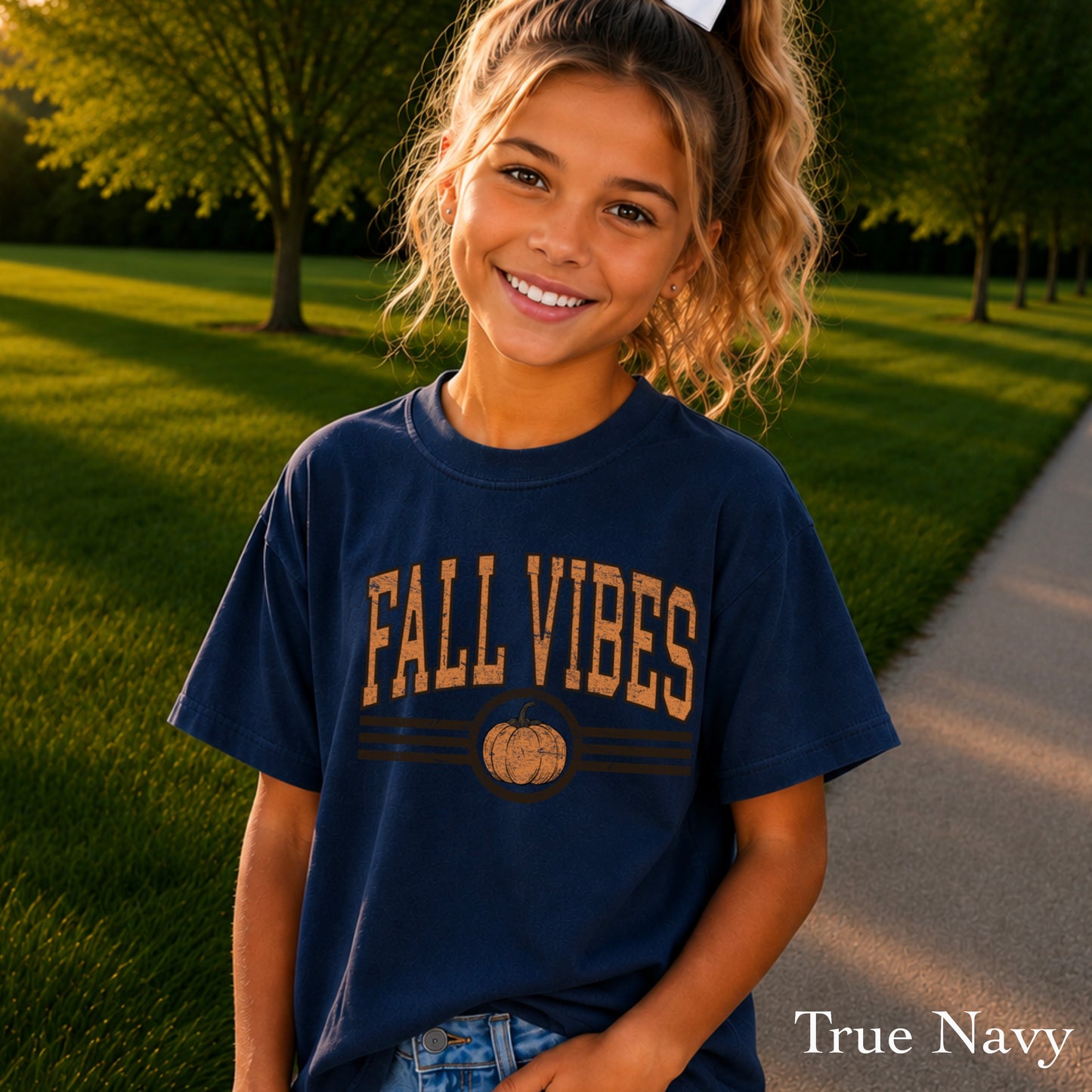 Fall Vibes Youth Comfort Color T-Shirt