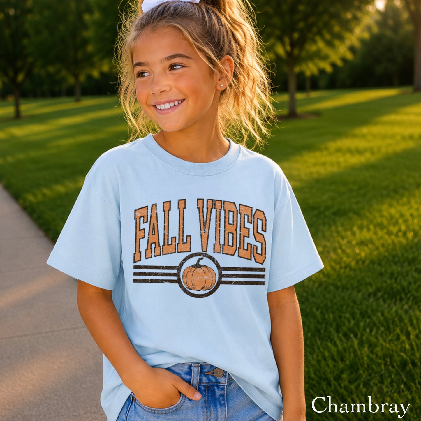 Fall Vibes Youth Comfort Color T-Shirt