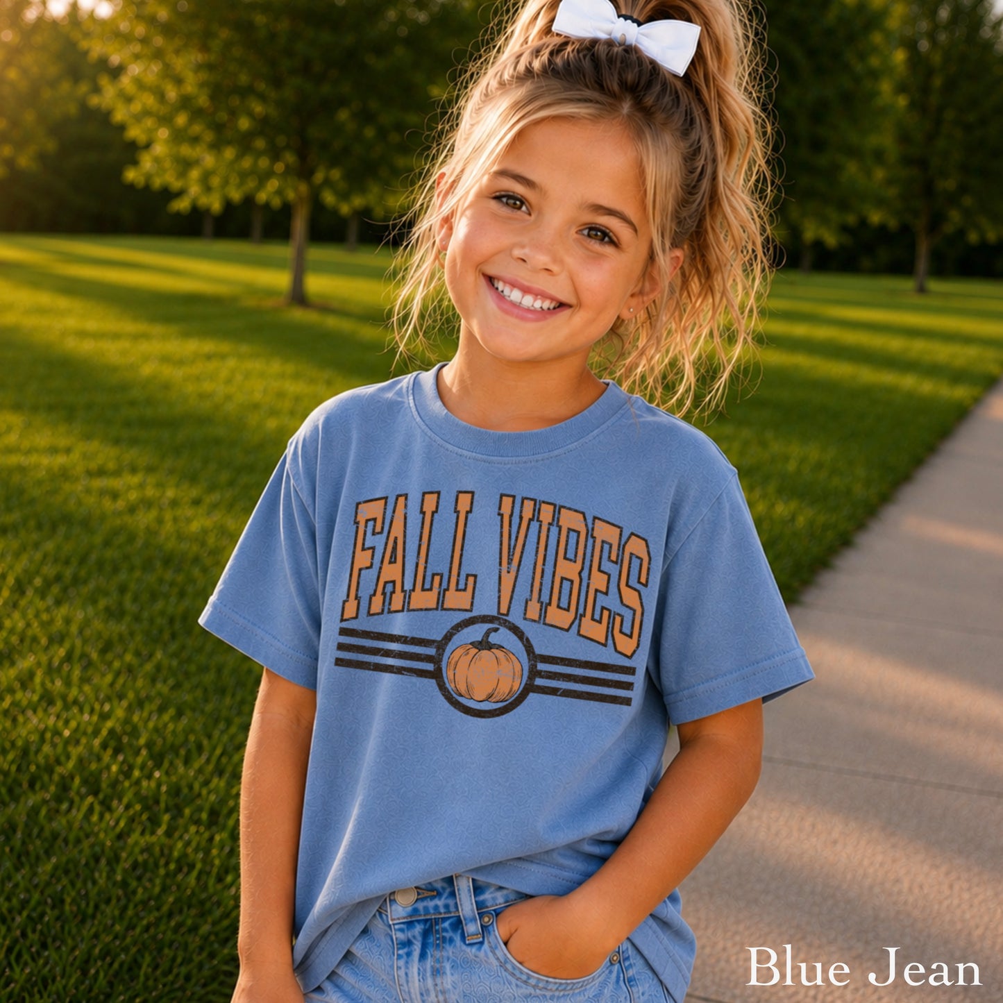 Fall Vibes Youth Comfort Color T-Shirt