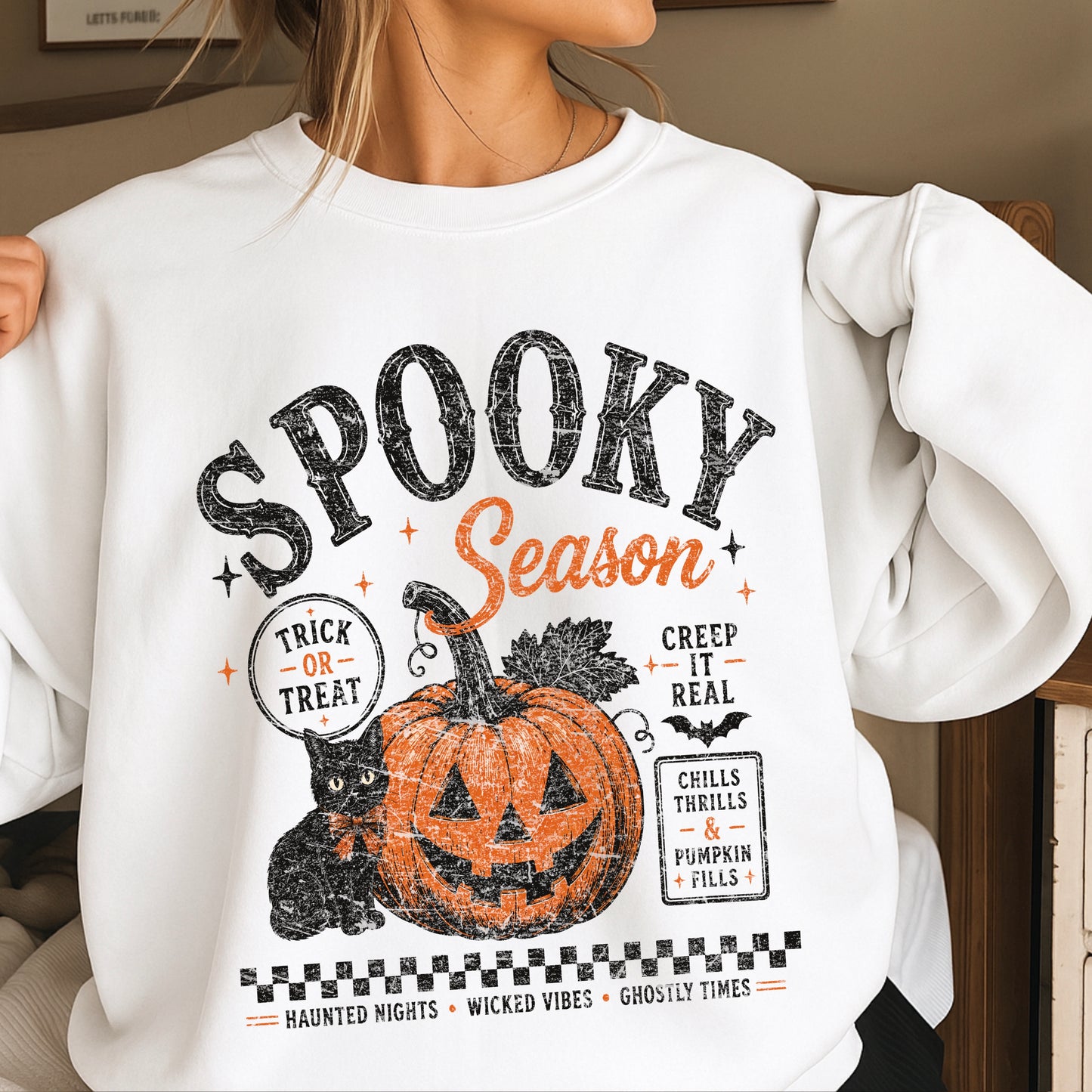 Spooky Season Halloween Crewneck Sweatshirt