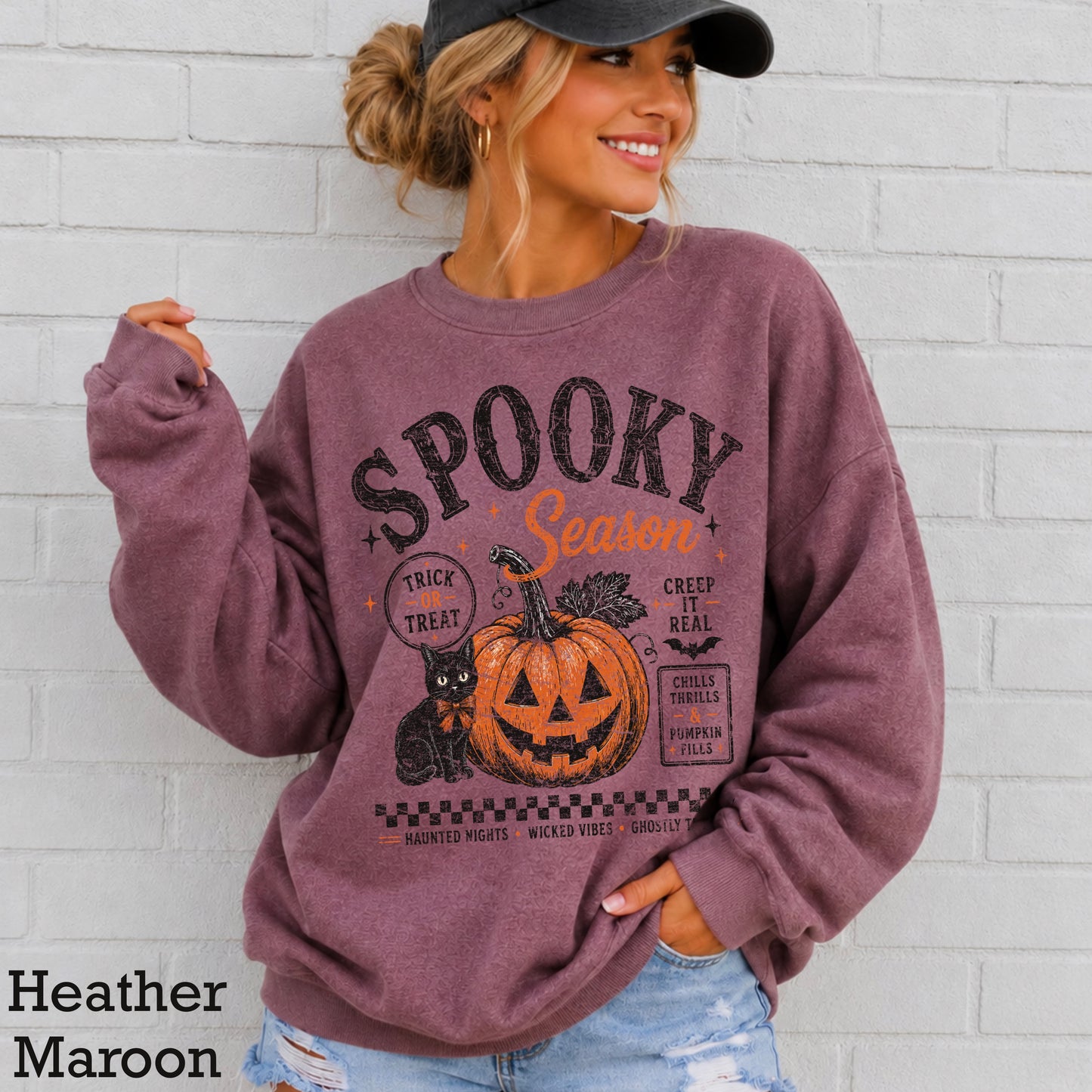 Spooky Season Halloween Crewneck Sweatshirt