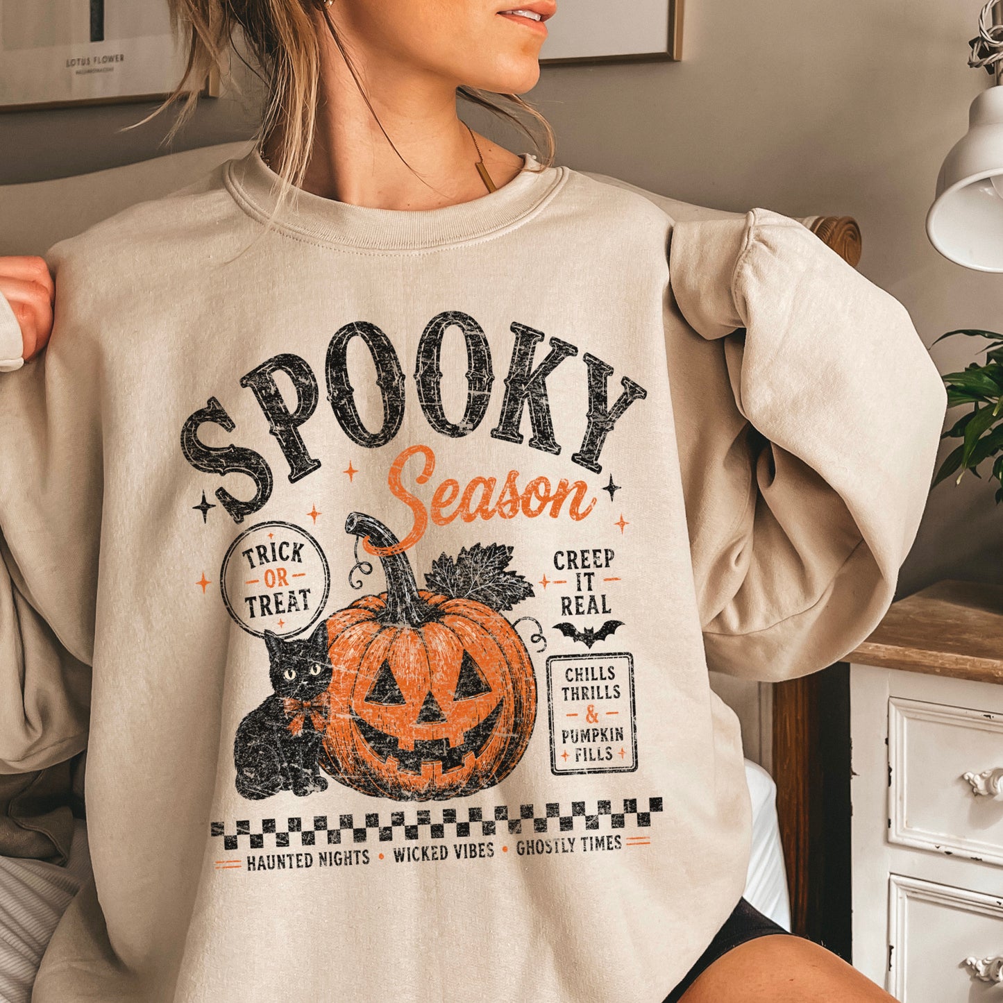 Spooky Season Halloween Crewneck Sweatshirt