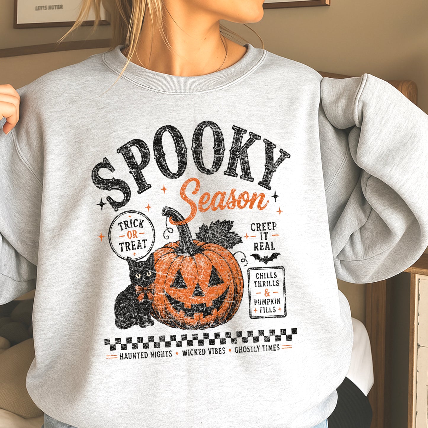 Spooky Season Halloween Crewneck Sweatshirt