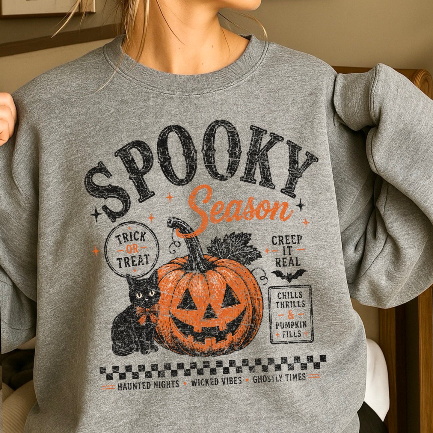 Spooky Season Halloween Crewneck Sweatshirt