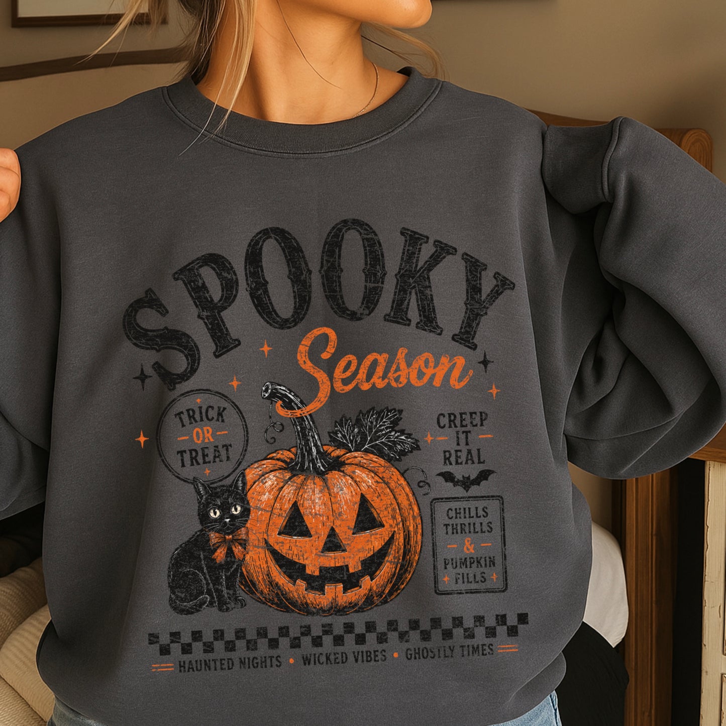 Spooky Season Halloween Crewneck Sweatshirt