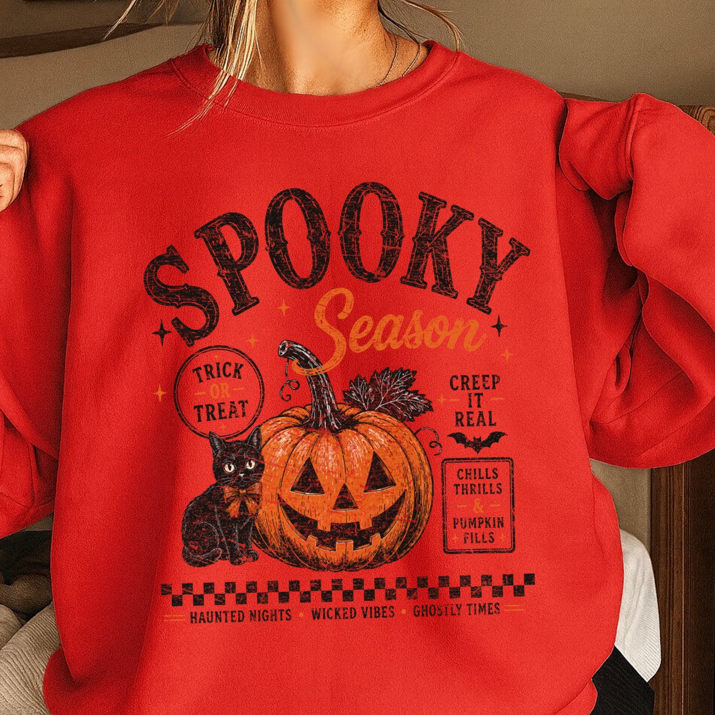 Spooky Season Halloween Crewneck Sweatshirt
