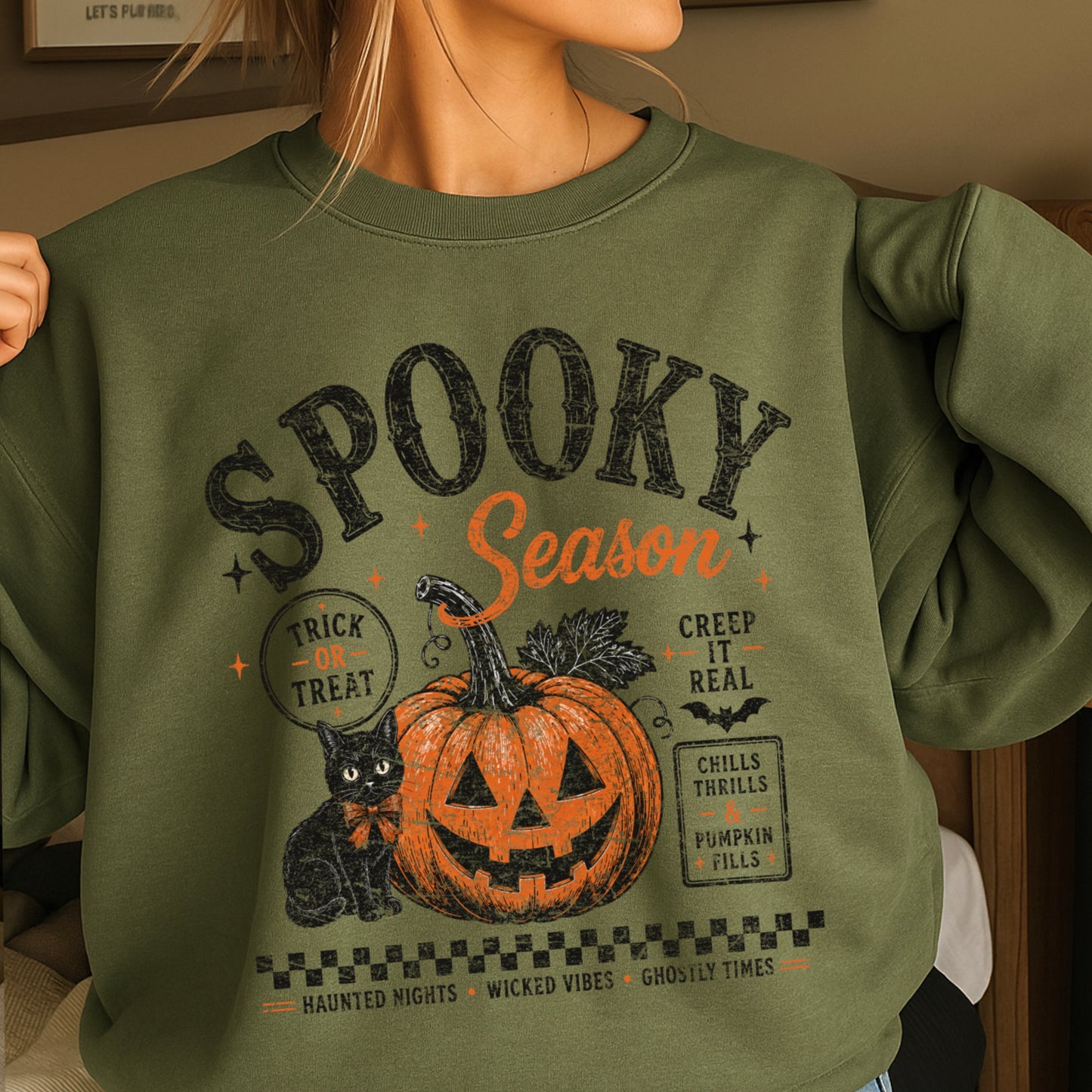 Spooky Season Halloween Crewneck Sweatshirt