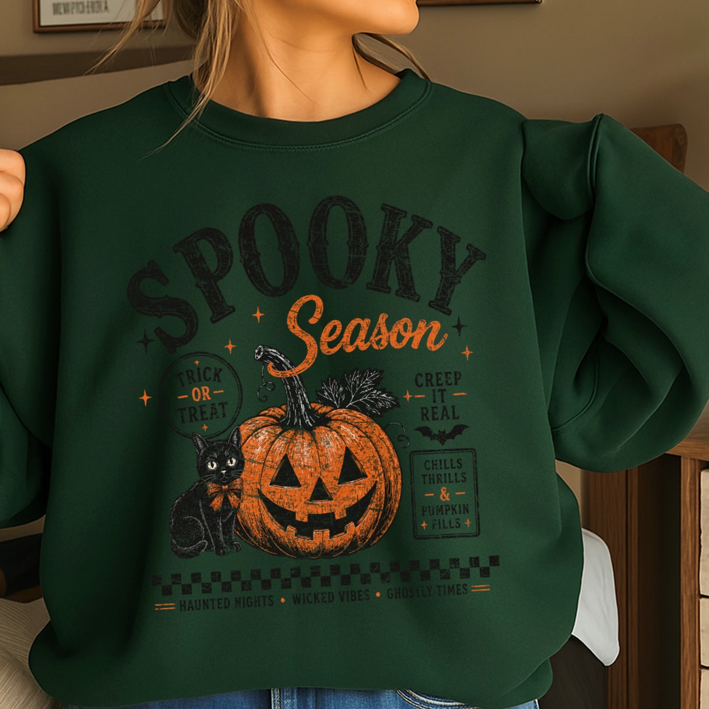Spooky Season Halloween Crewneck Sweatshirt