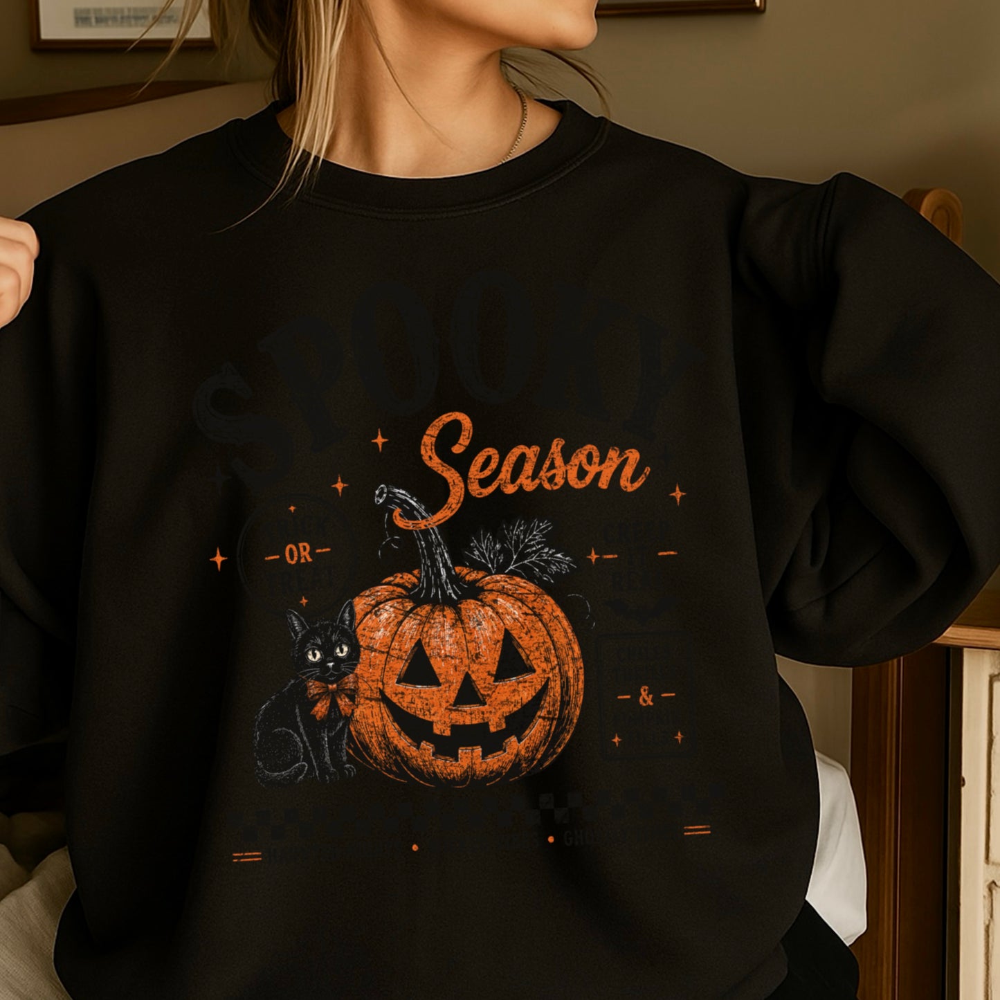 Spooky Season Halloween Crewneck Sweatshirt