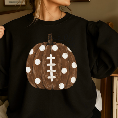 Pumpkin Football DTF Transfer