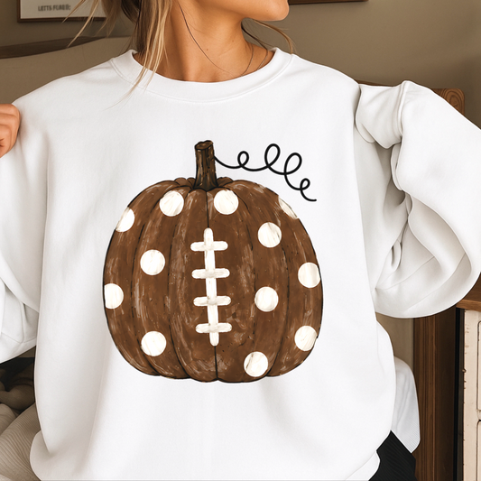 Pumpkin Football Fall Crewneck Sweatshirt