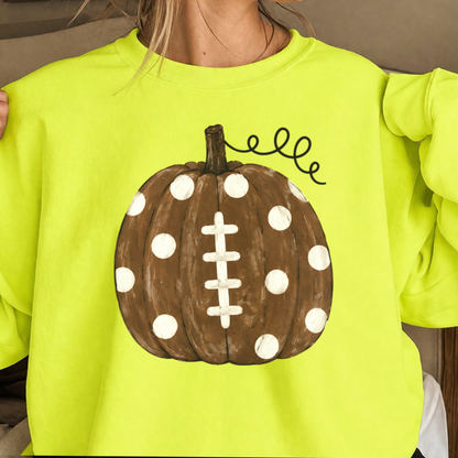 Pumpkin Football DTF Transfer