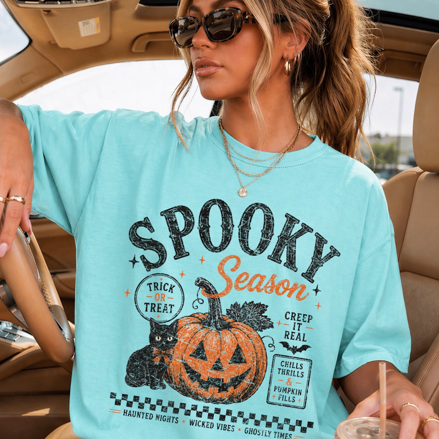 Spooky Season Halloween Comfort Color Graphic Tee