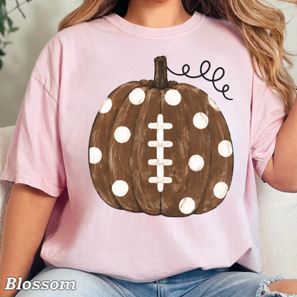 Pumpkin Football DTF Transfer