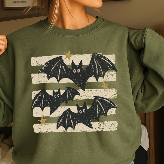 Halloween Bats Crewneck Sweatshirt