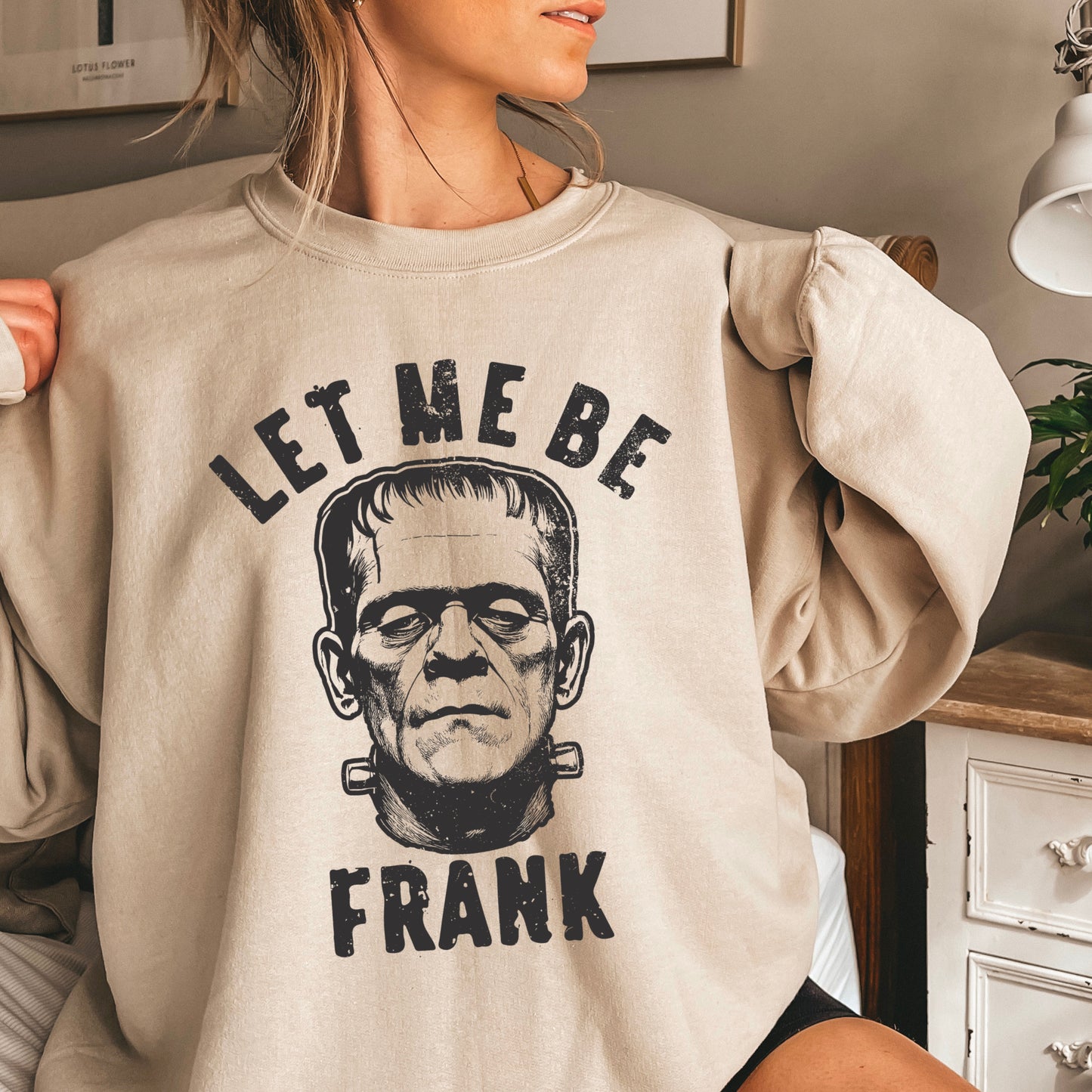 Let Me Be Frank Halloween Crewneck Sweatshirt