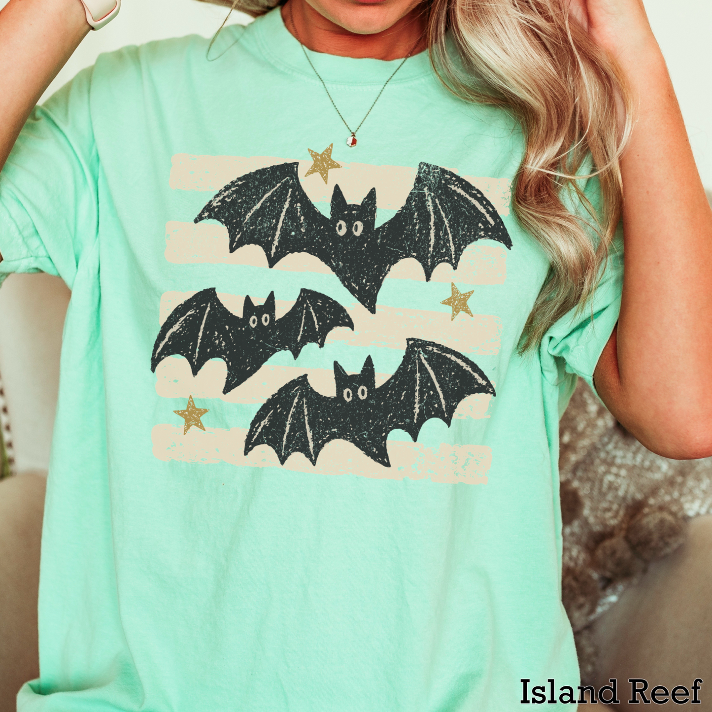 Halloween Bats Comfort Color Graphic Tee
