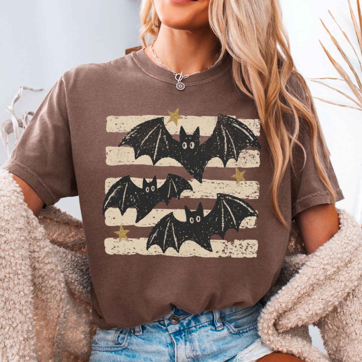 Halloween Bats Comfort Color Graphic Tee