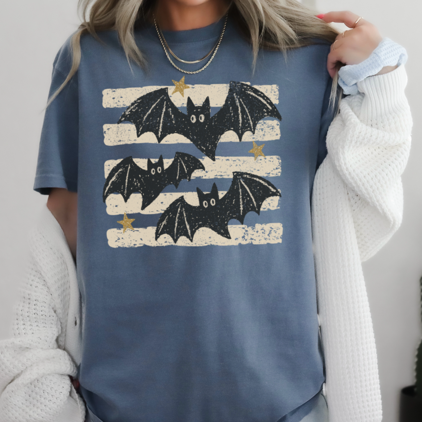 Halloween Bats Comfort Color Graphic Tee