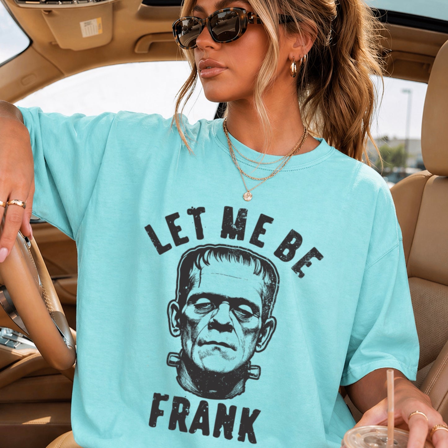 Let Me Be Frank Halloween Comfort Color Graphic Tee