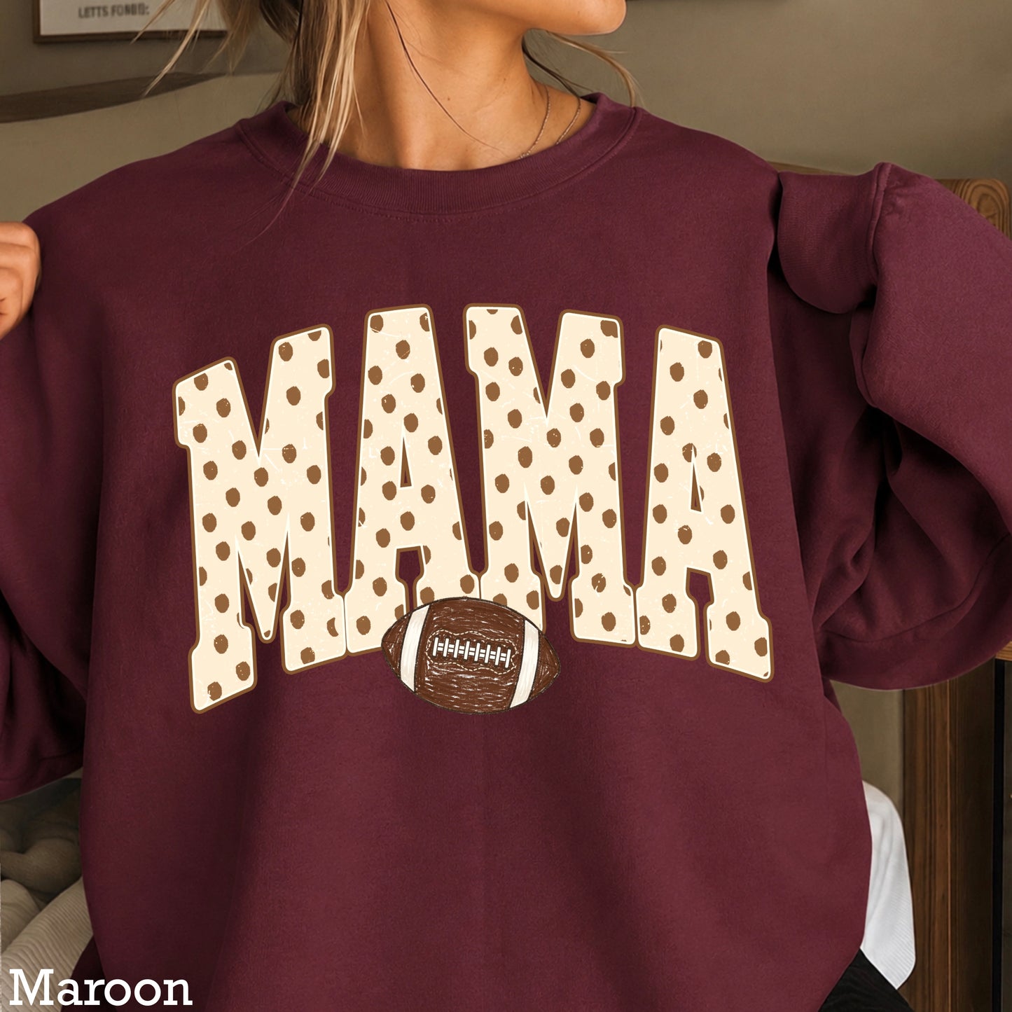 Football Mama Crewneck Sweatshirt