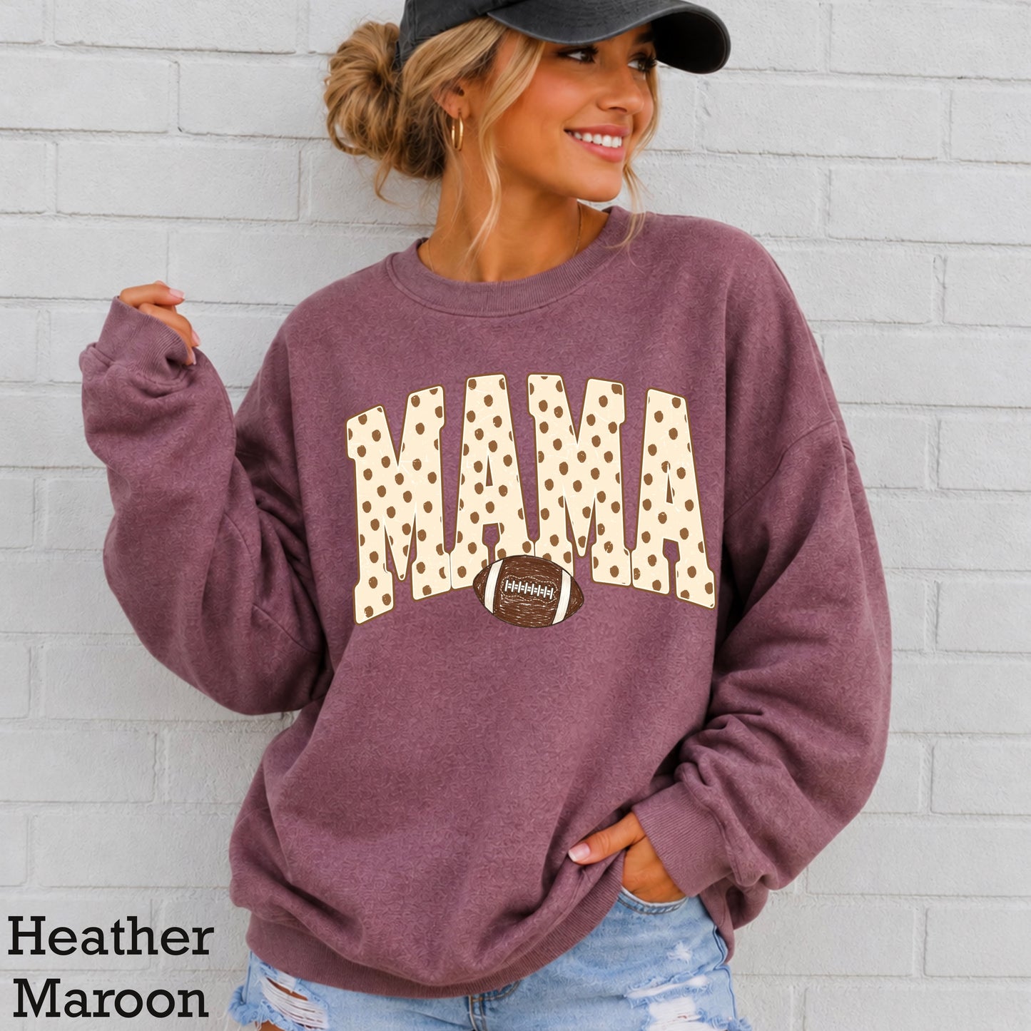 Football Mama Crewneck Sweatshirt