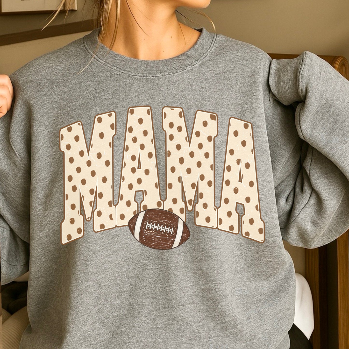 Football Mama Crewneck Sweatshirt