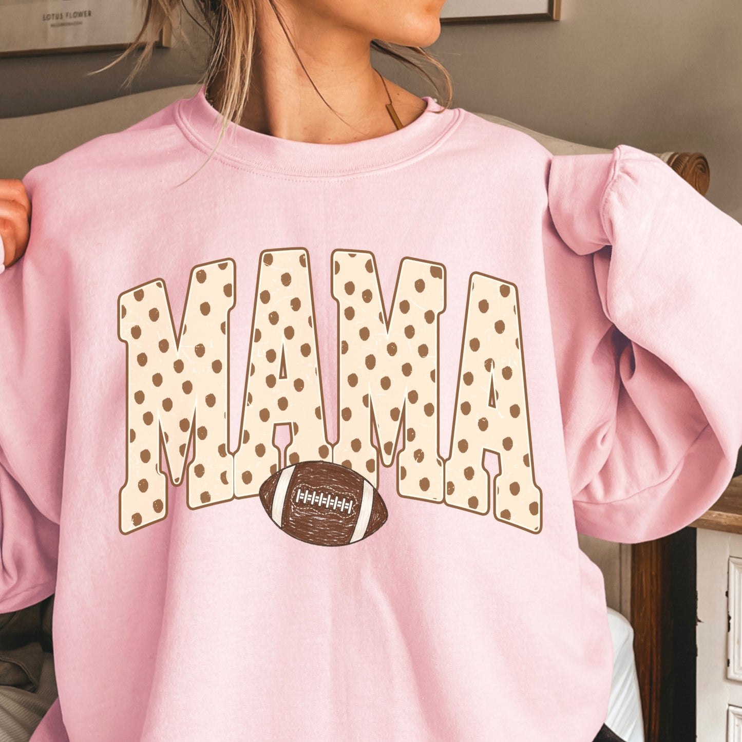 Football Mama Crewneck Sweatshirt